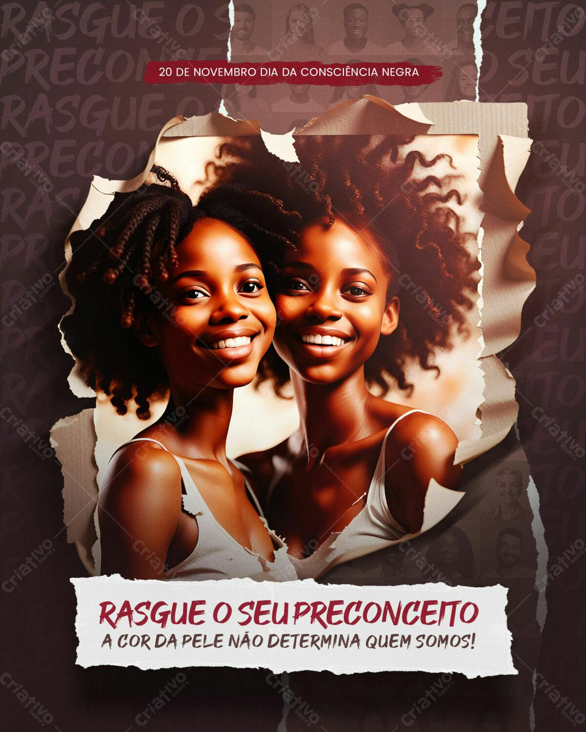 Flyer Dia da Consciência Negra PSD Editável