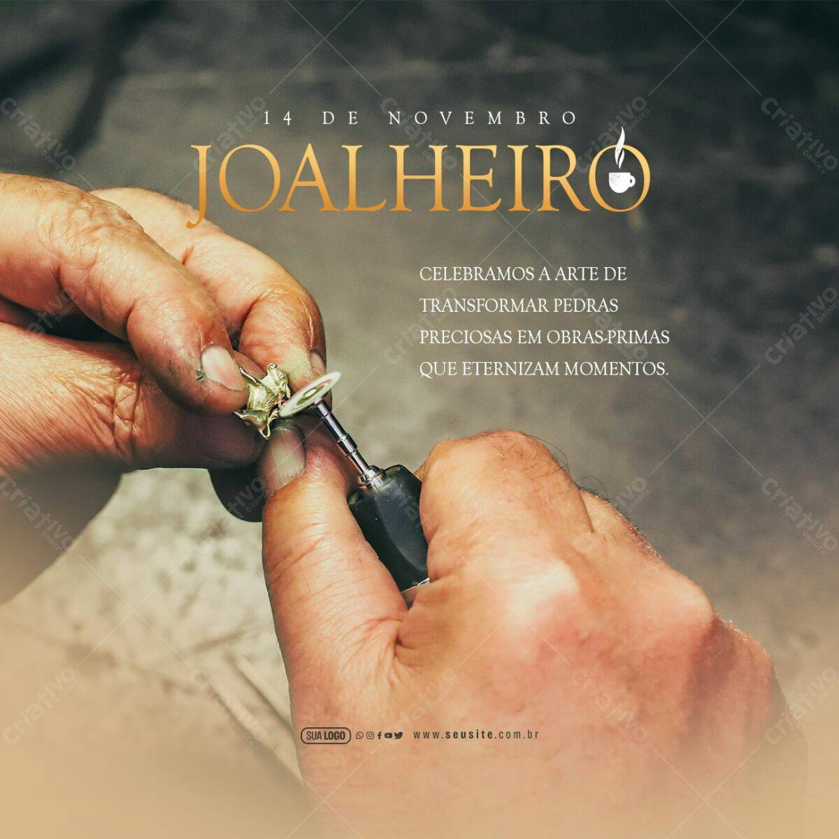 Flyer Dia do Joalheiro PSD Editável
