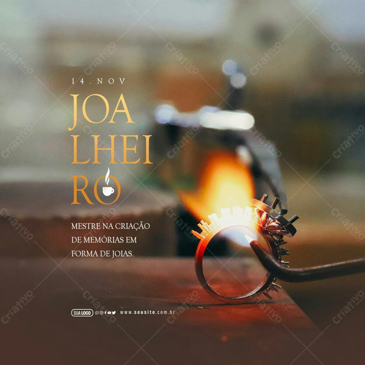 Flyer para Joalheiro PSD Editável