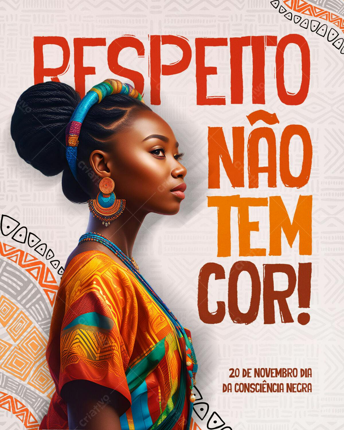 Flyer Dia da Consciência Negra PSD Editável