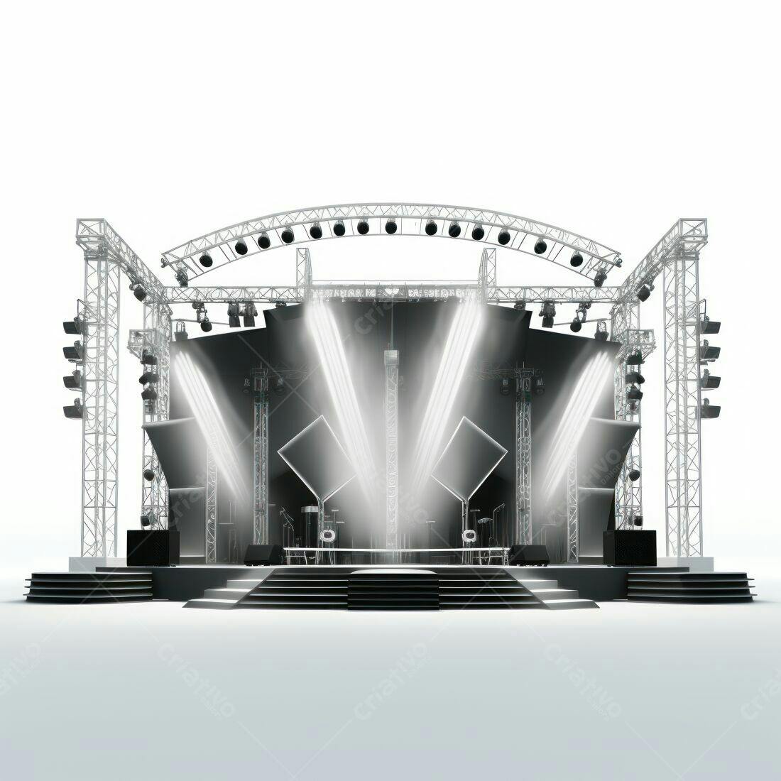 Palco de Show com Iluminação Profissional
