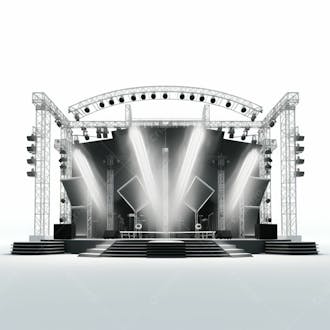 Background estrutura de palco show evento para composição social media