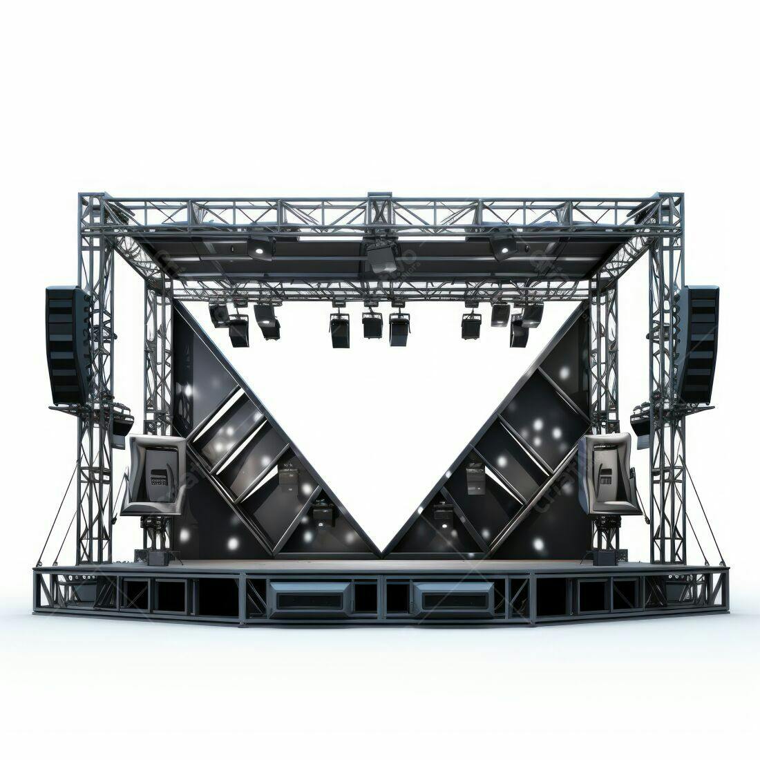 Palco de evento metálico moderno
