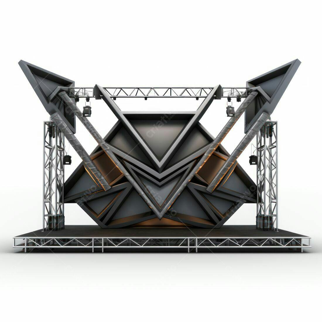 Palco de Evento Moderno Geométrico