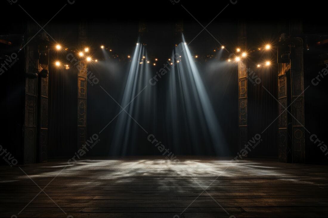 Palco de Teatro Iluminado