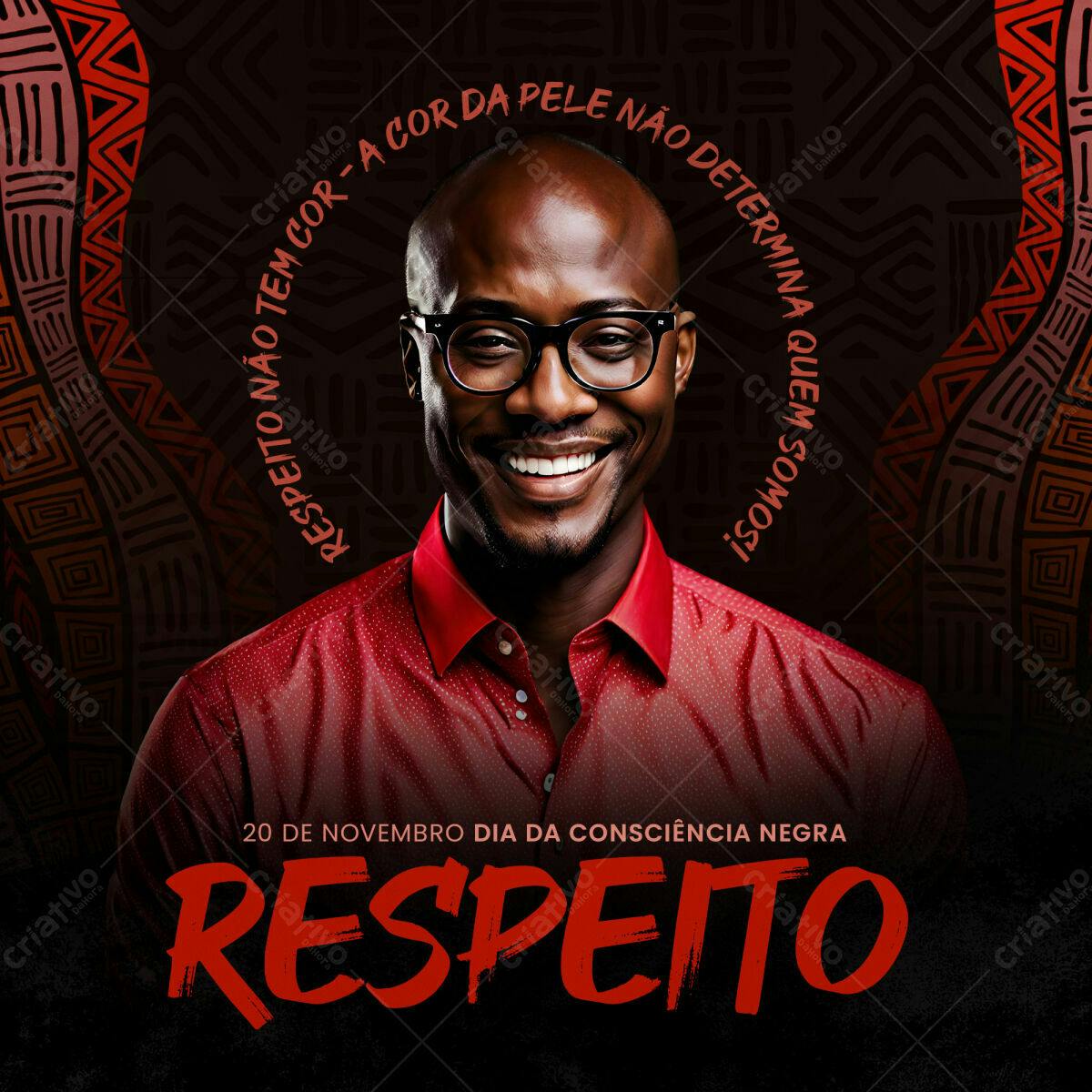 Post para Dia da Consciência Negra PSD Editável
