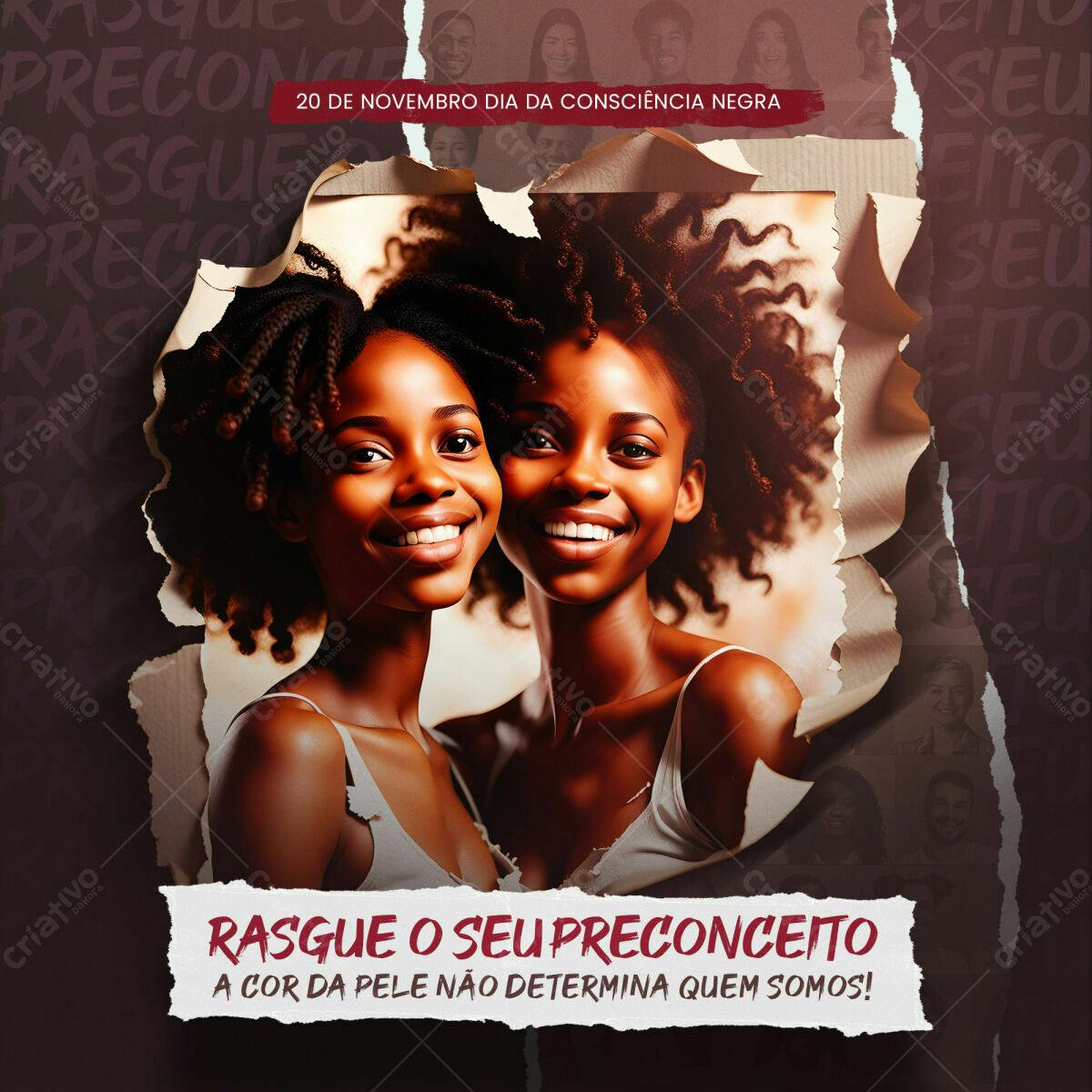 Flyer Dia da Consciência Negra PSD Editável