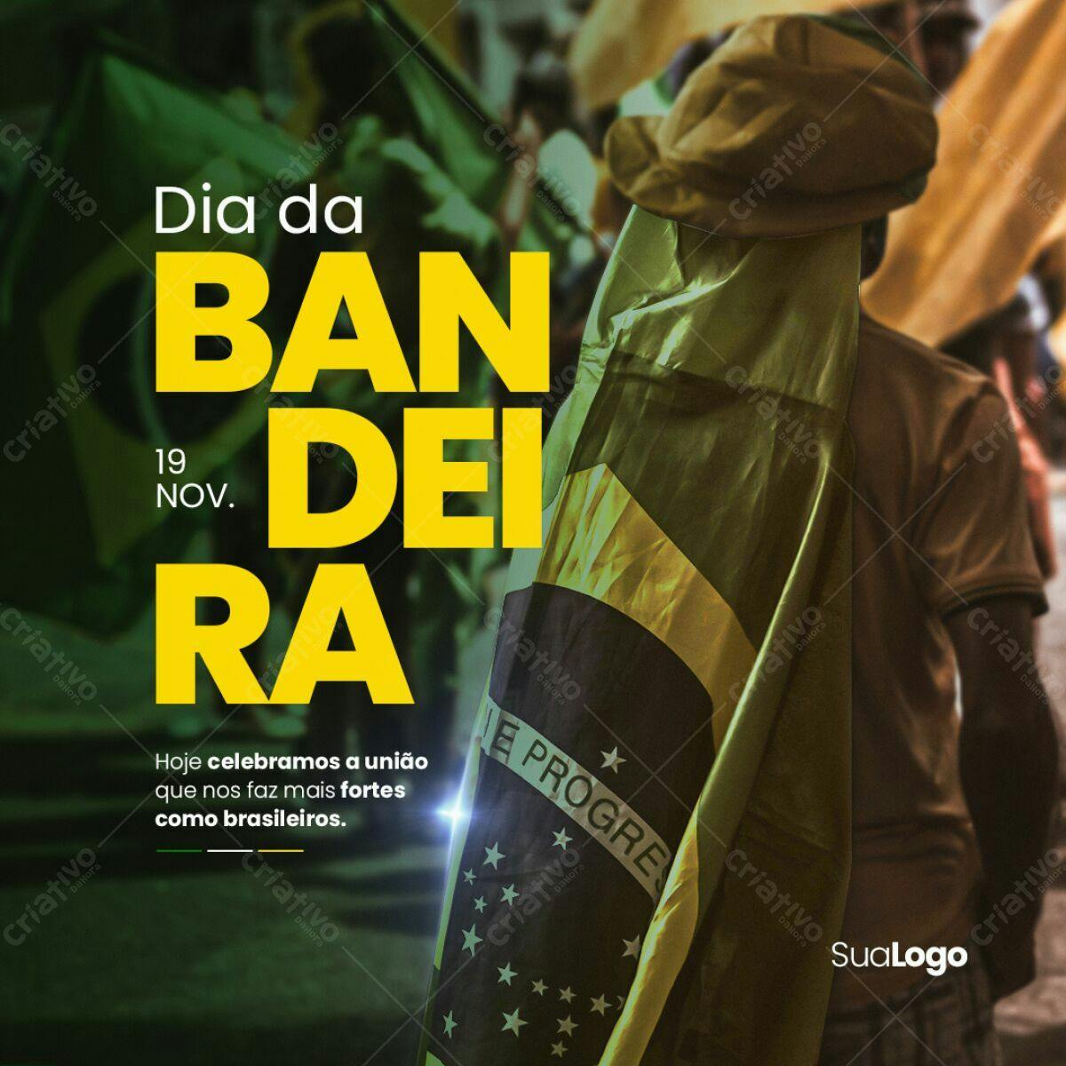 Flyer Dia da Bandeira PSD Editável