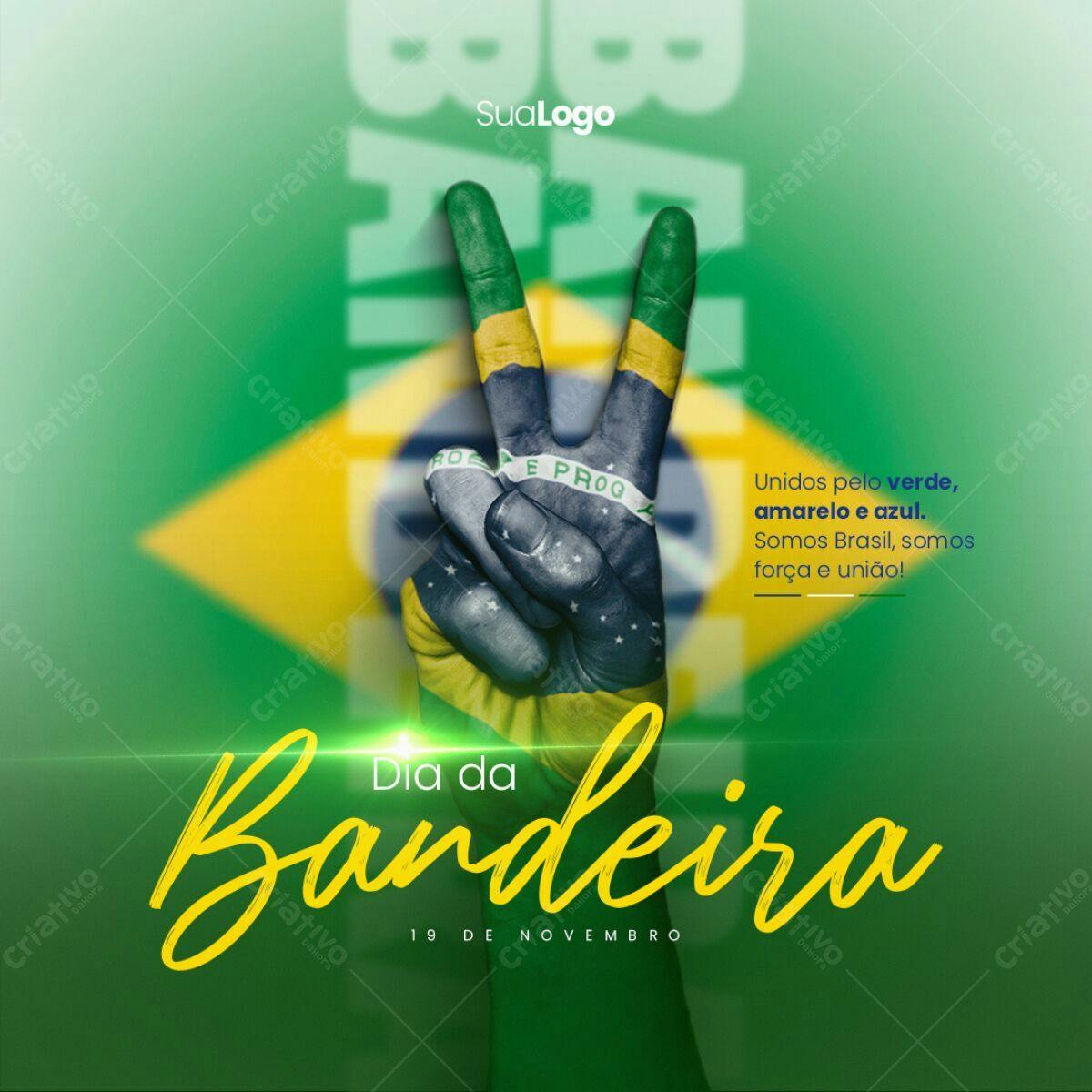 Flyer Dia da Bandeira PSD Editável