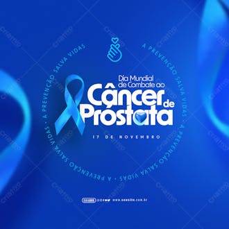 Feed dia mundial de combate ao câncer de próstatata 17 de novembro