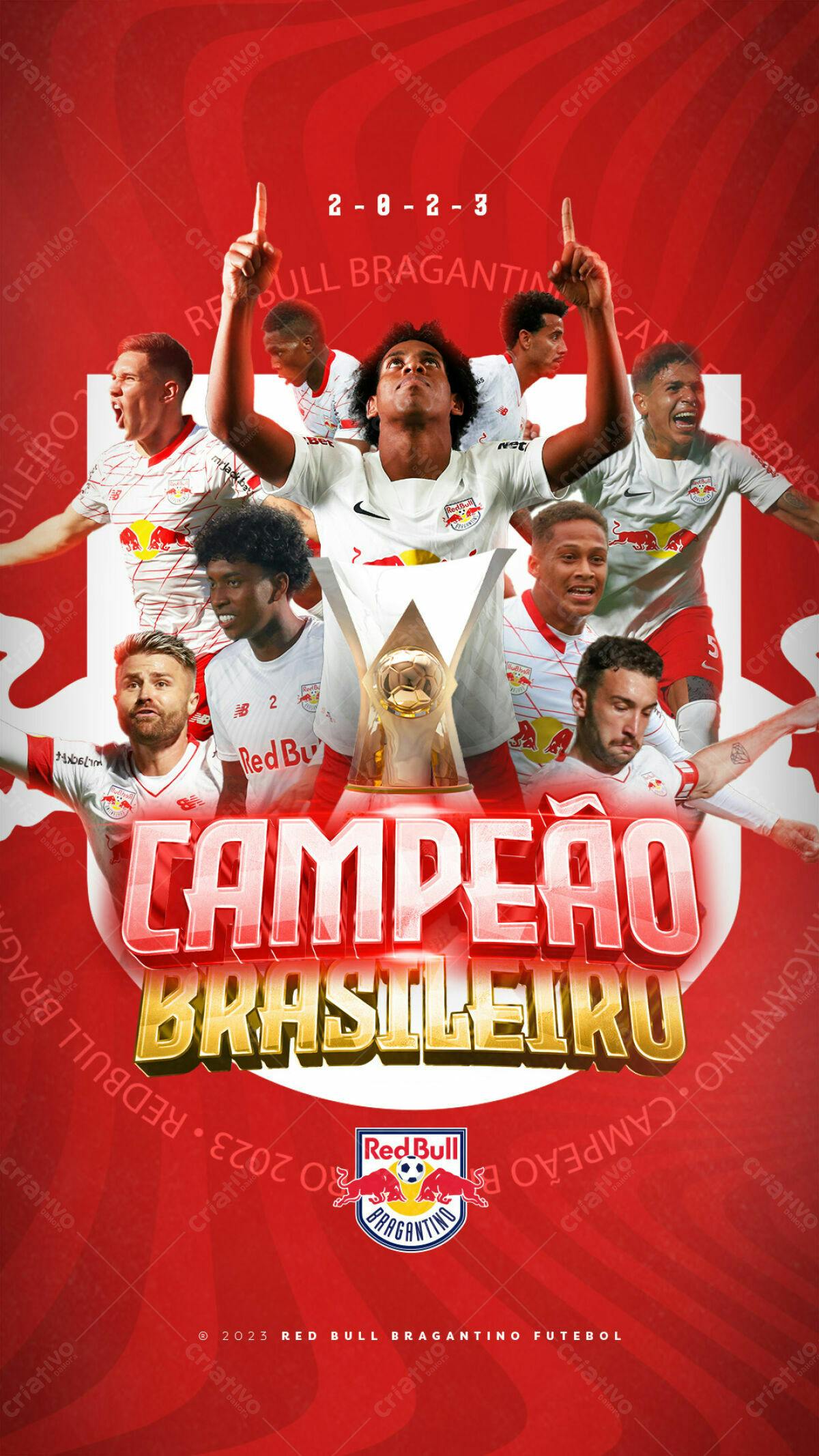 PSD Poster Campeonato Brasileiro Red Bull Bragantino