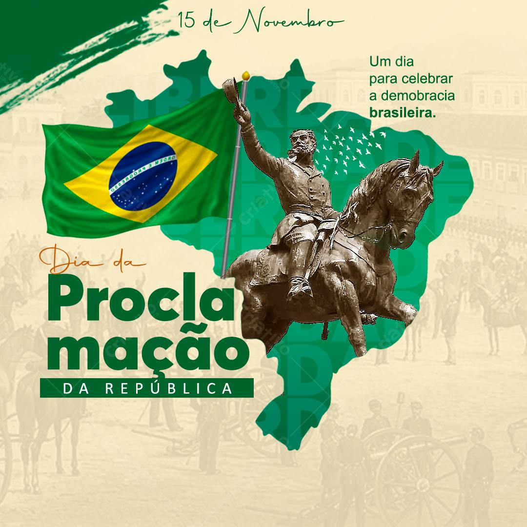 Flyer Dia da Proclamação da República PSD Editável