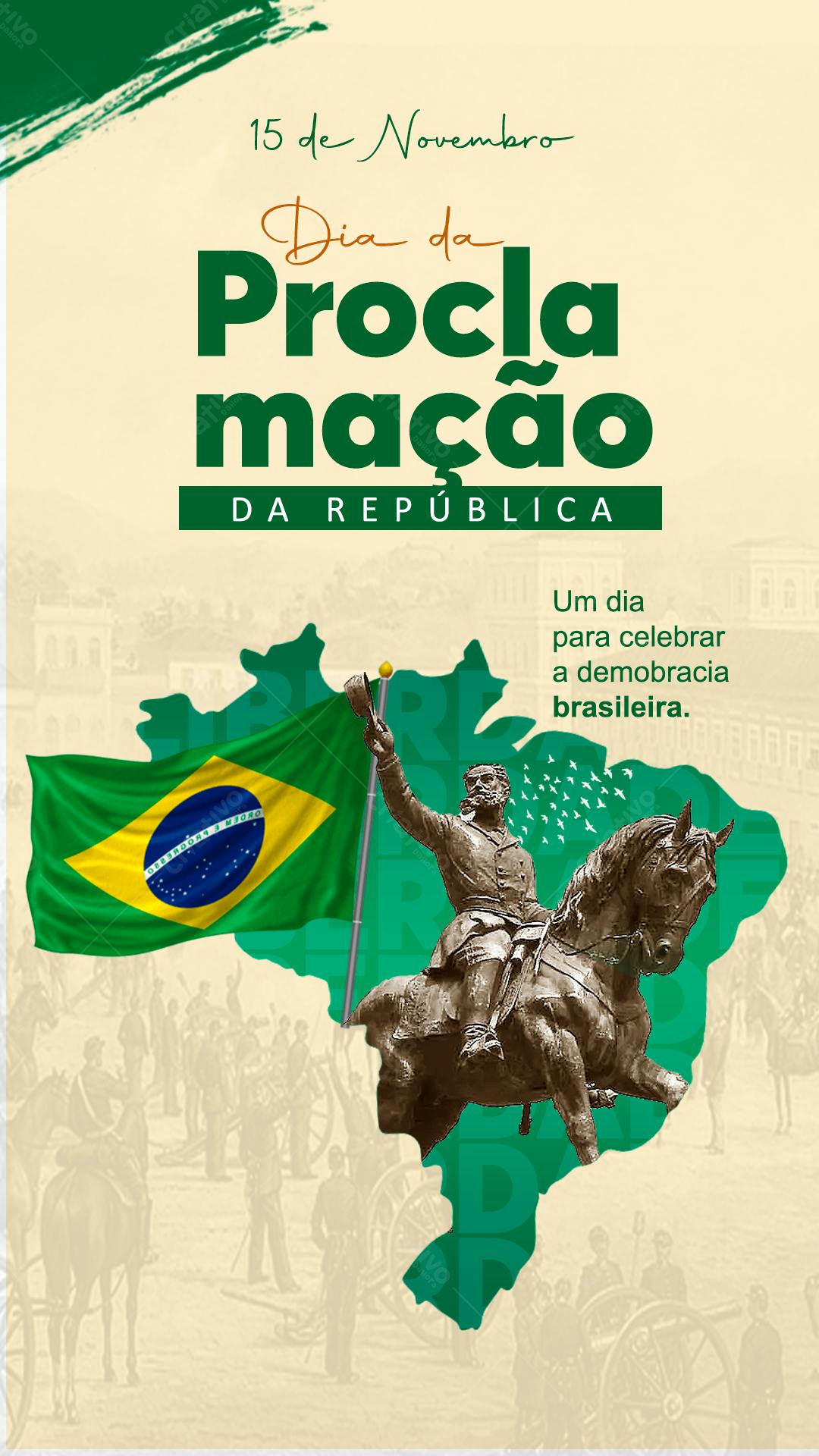 Flyer Dia da Proclamação da República PSD Editável