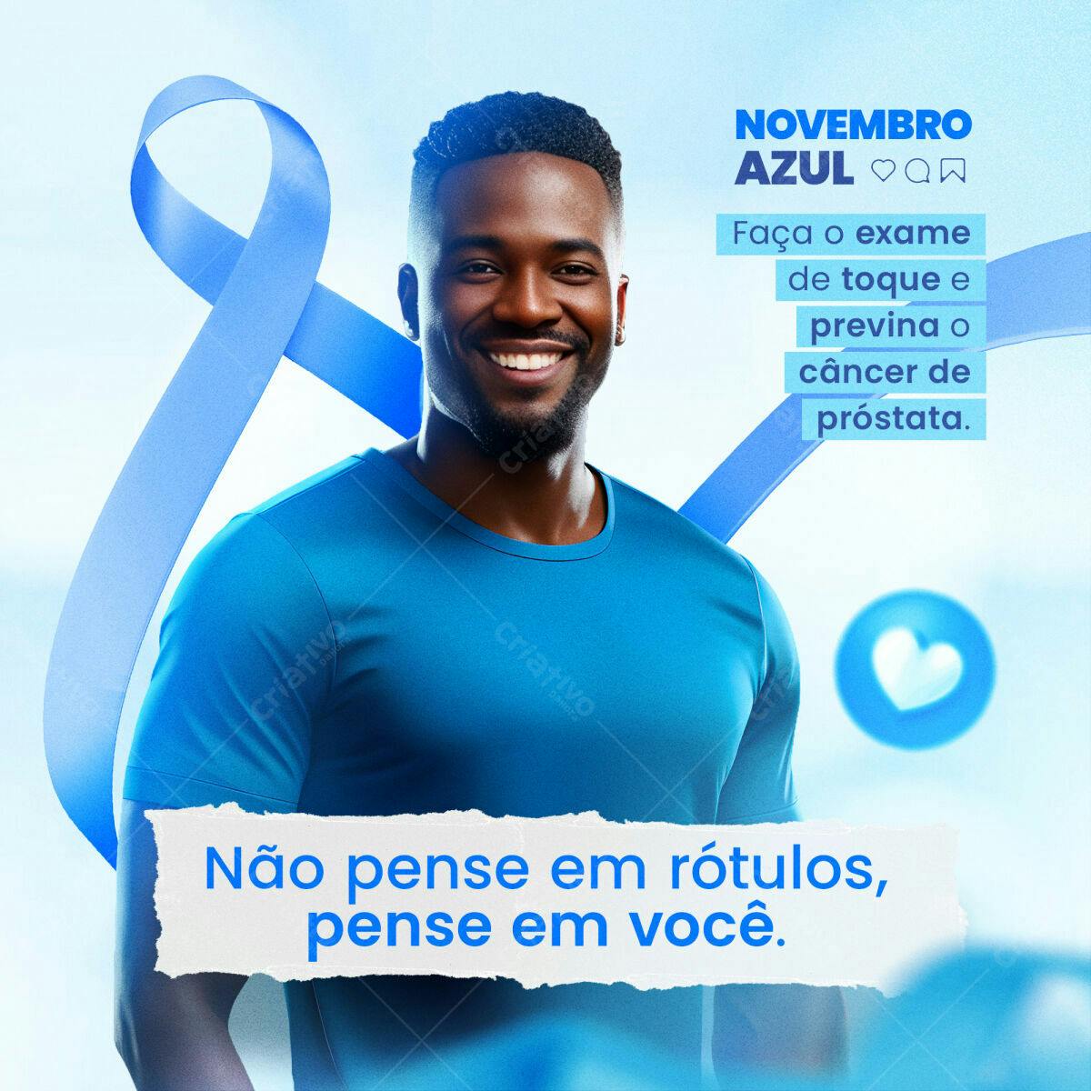 Post para Novembro Azul PSD Editável