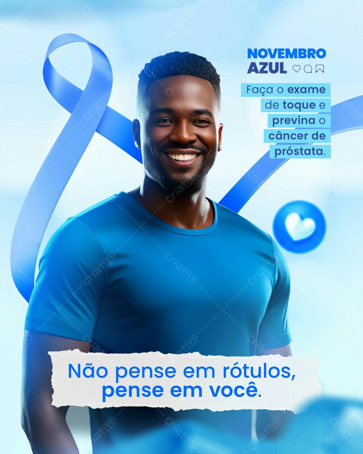Flyer Novembro Azul PSD Editável