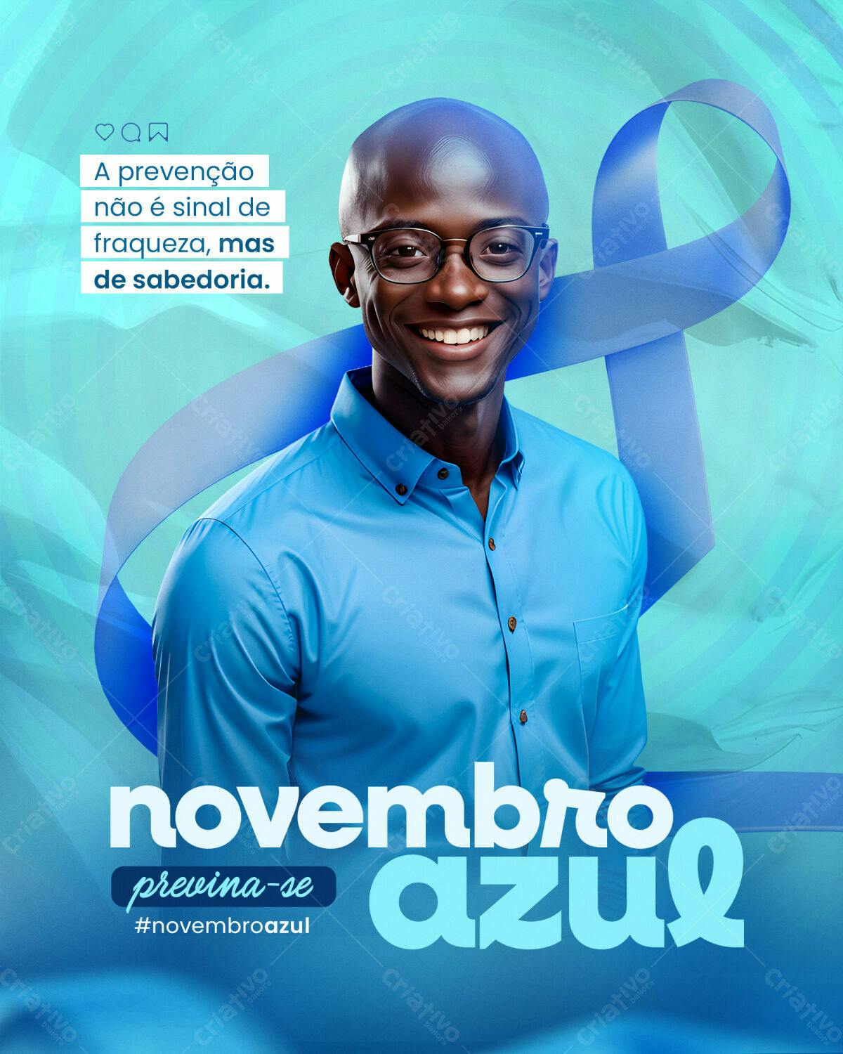 Flyer Novembro Azul PSD Editável