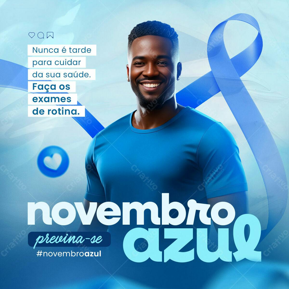 Post para Novembro Azul PSD Editável