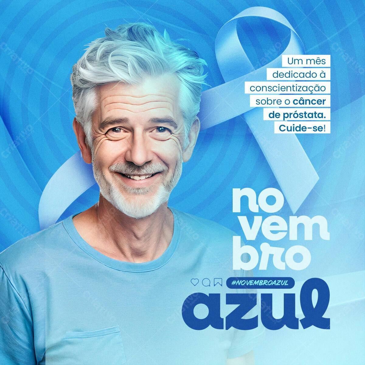 Post para Novembro Azul PSD Editável