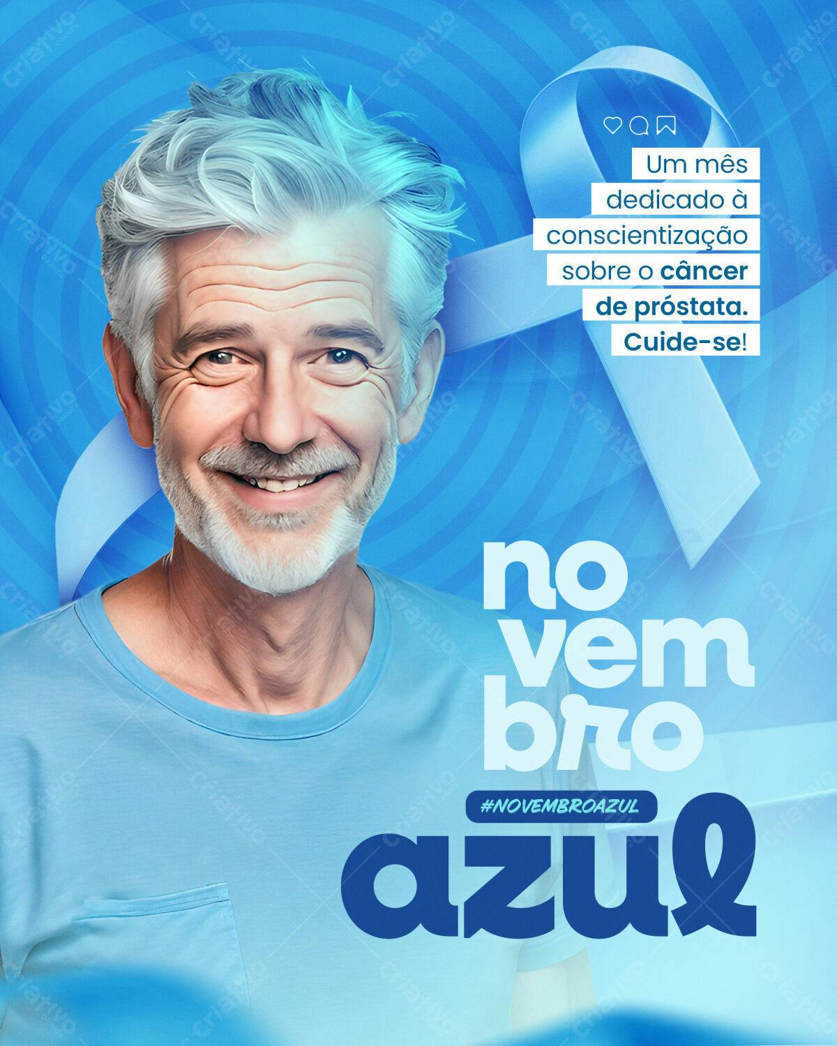 Flyer Novembro Azul PSD Editável