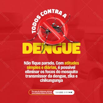Post coleção contra a dengue atitudes simples e diárias