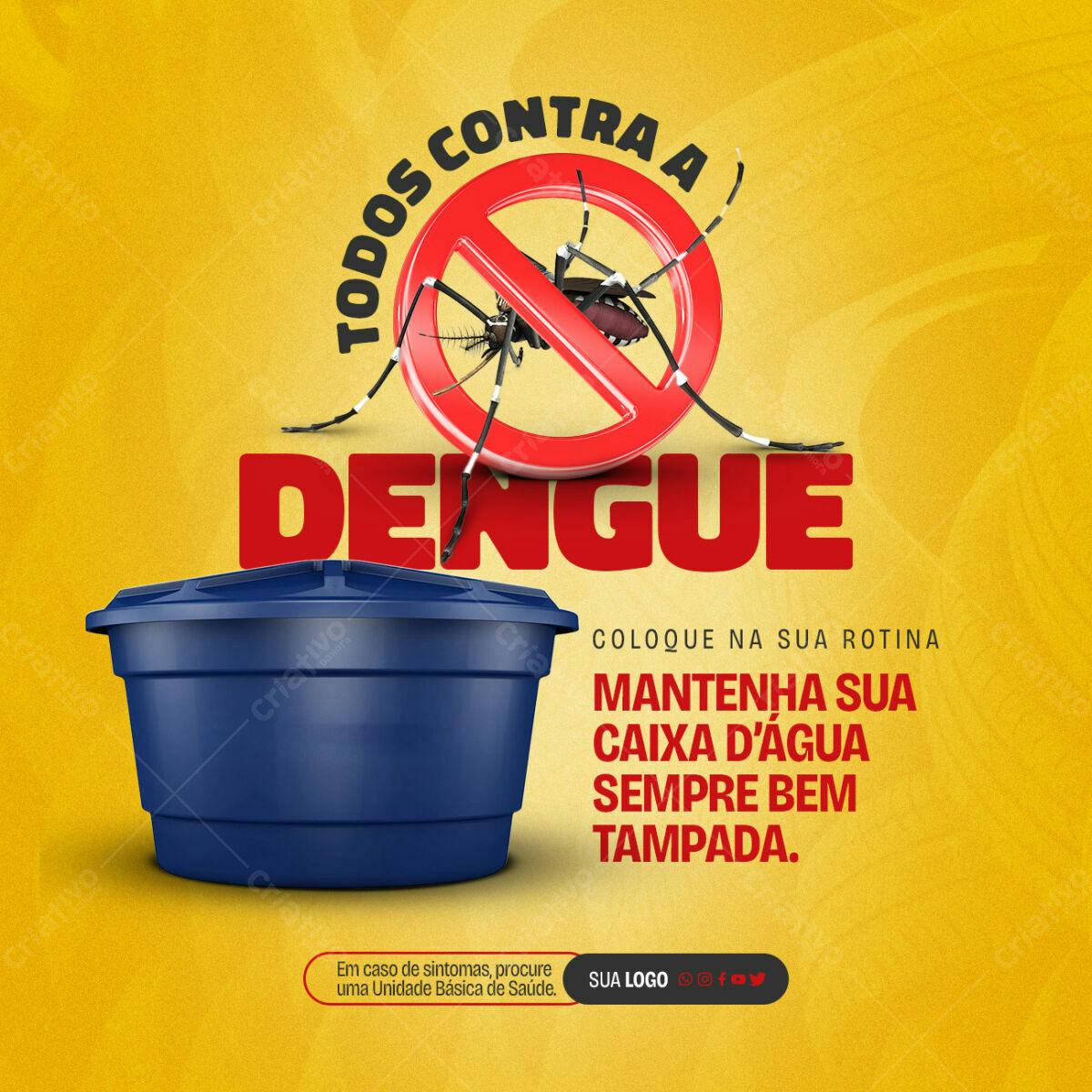 Post para Combate à Dengue PSD Editável
