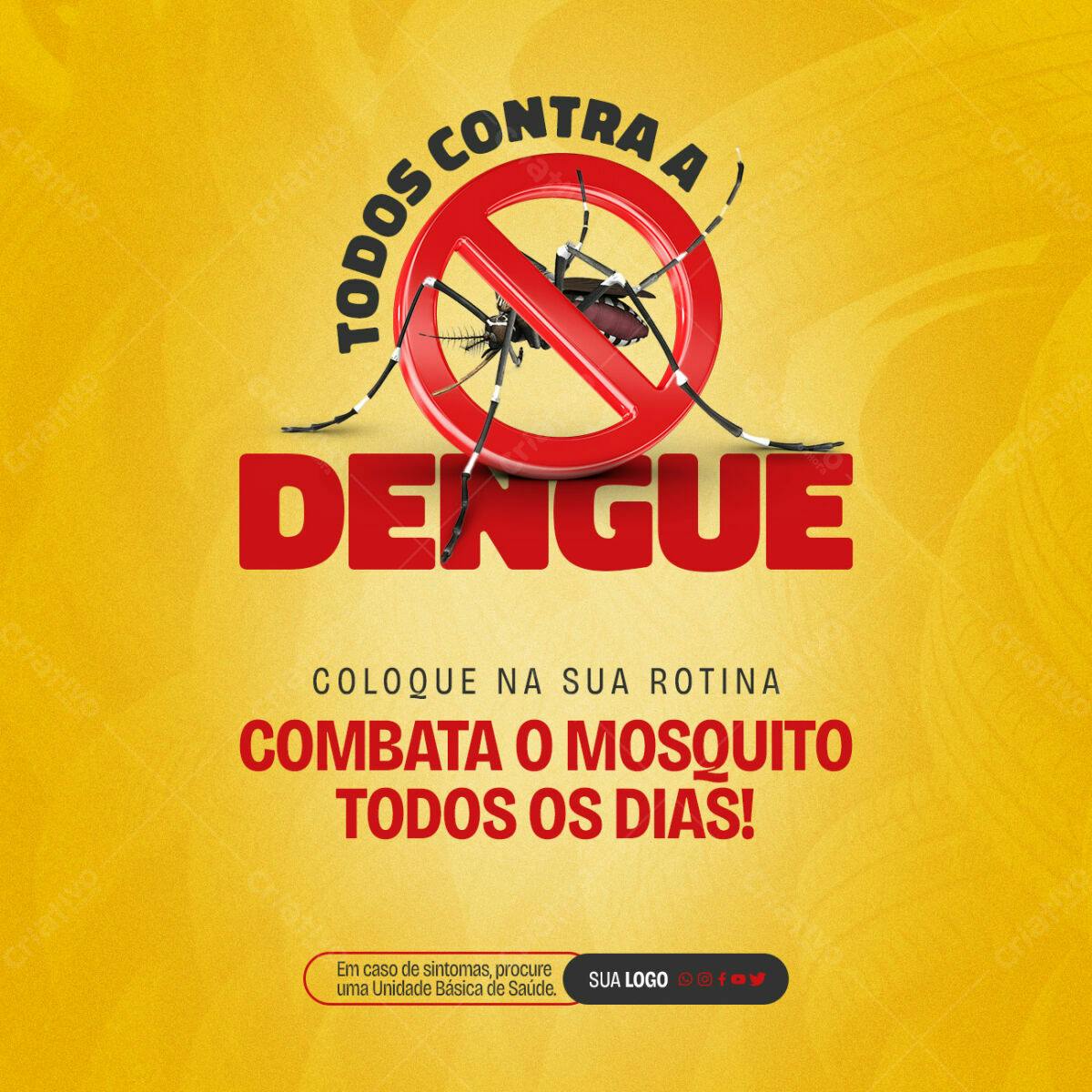 Postagem Contra Dengue PSD Editável