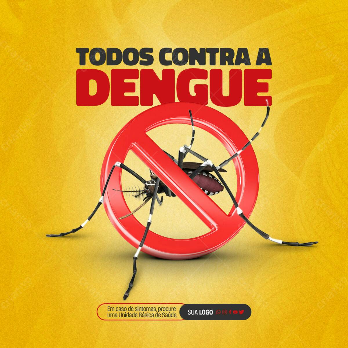 Flyer Contra Dengue PSD Editável