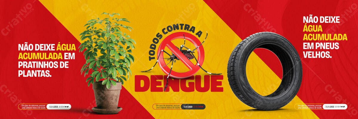 Banner Combate à Dengue PSD Editável