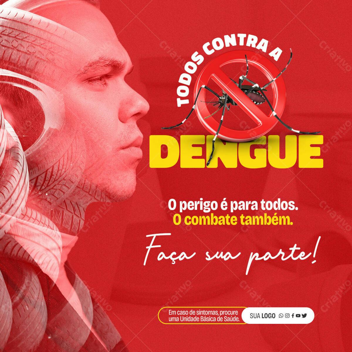 Flyer Combate à Dengue PSD Editável