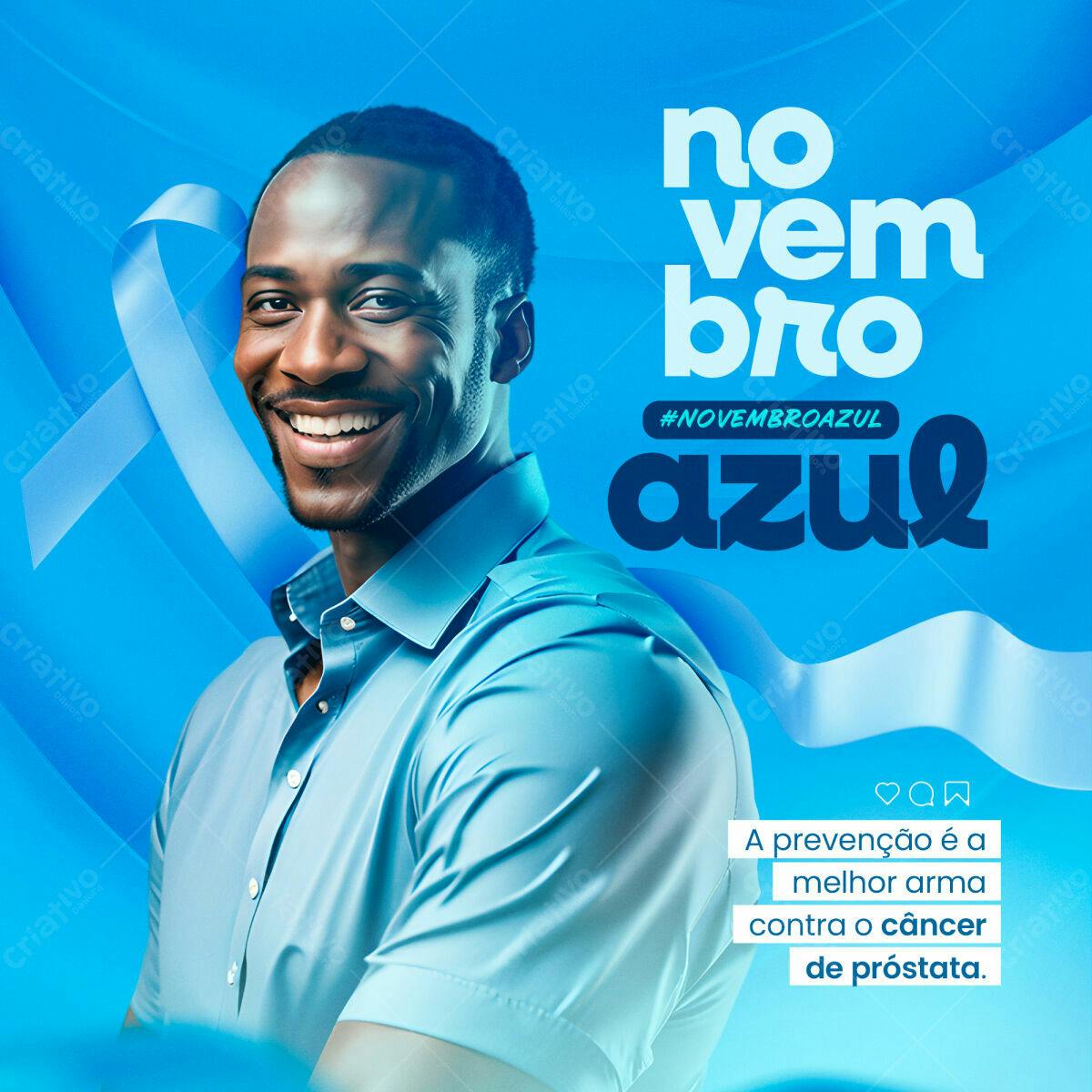 Post para Novembro Azul PSD Editável