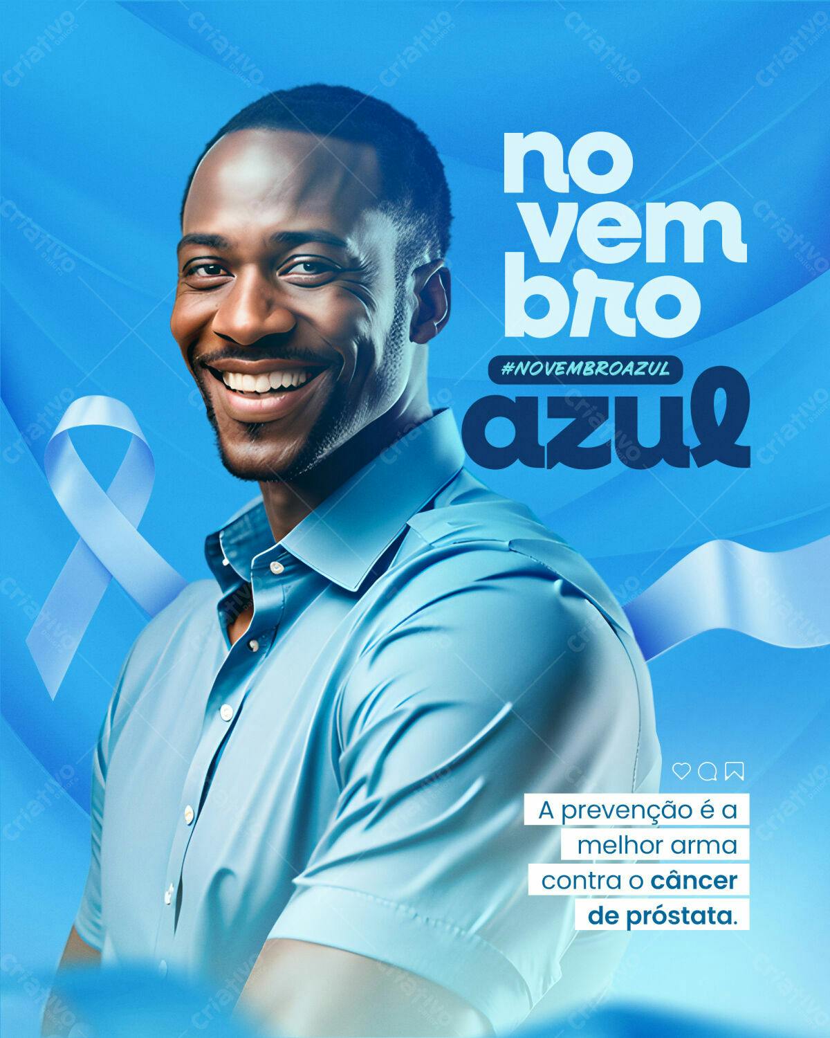 Flyer Novembro Azul PSD Editável