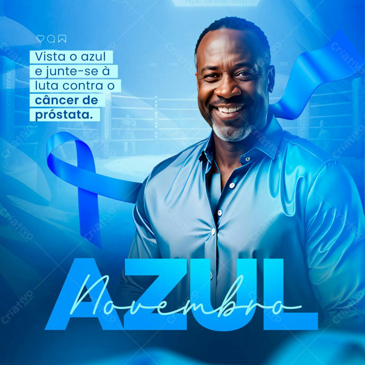 Flyer Novembro Azul PSD Editável