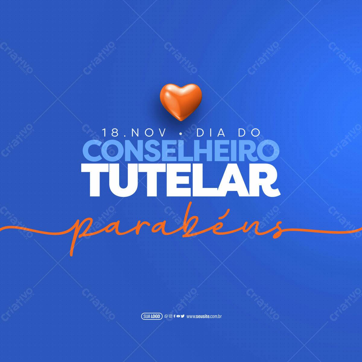 Postagem Dia do Conselho Tutelar PSD Editável