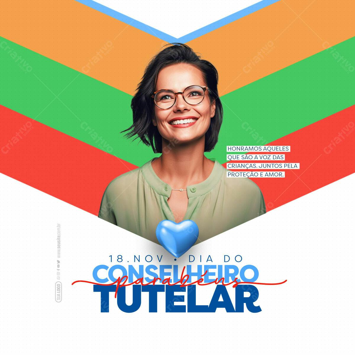 Post para Dia do Conselheiro Tutelar PSD Editável