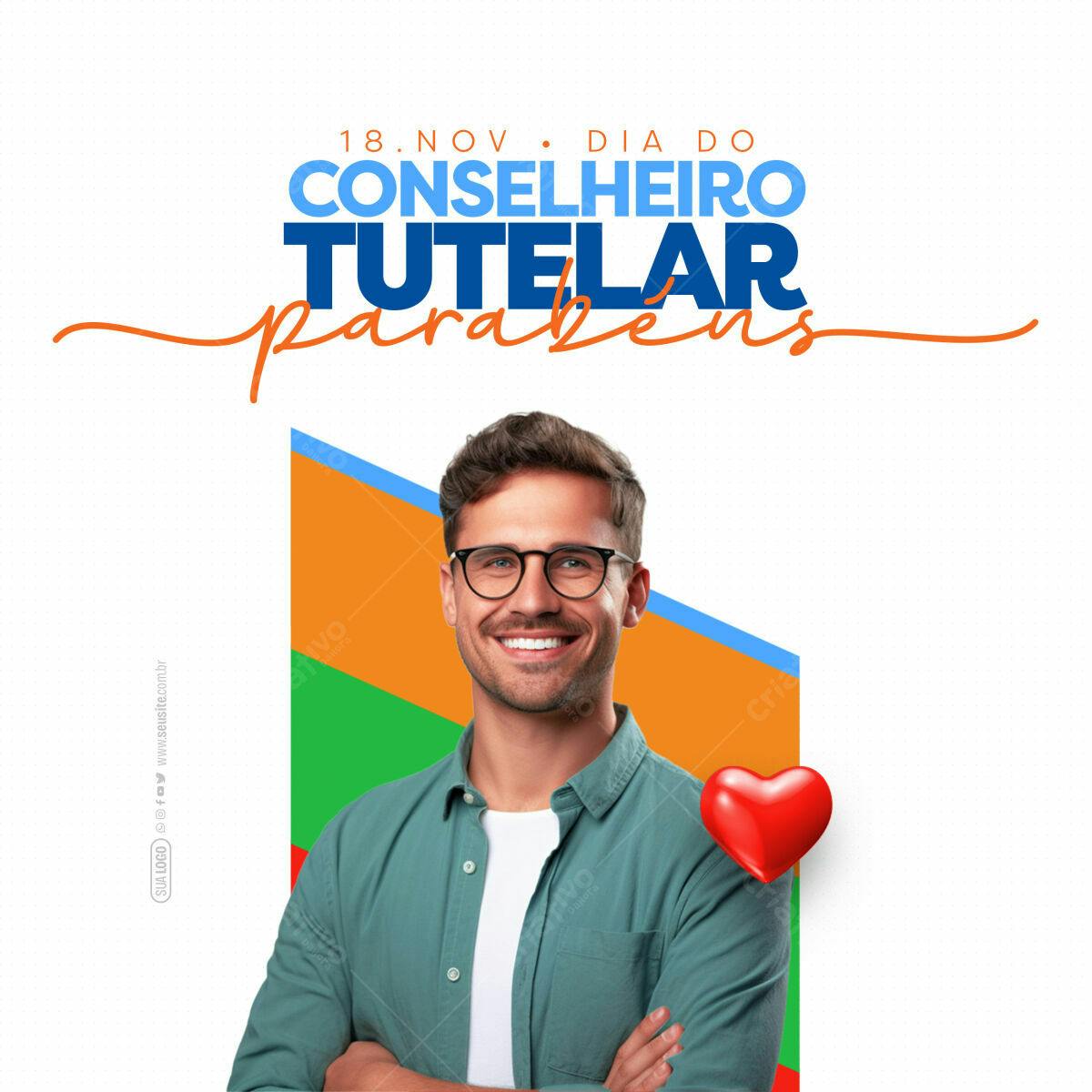 Flyer Dia do Conselho Tutelar PSD Editável