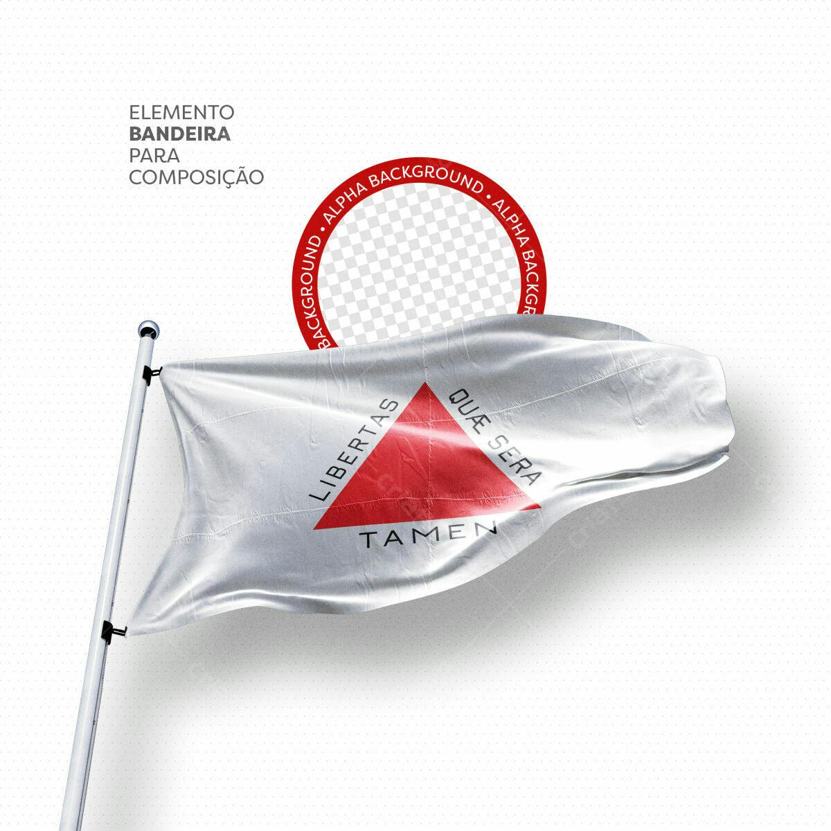 Mockup Bandeira PSD Editável para Design de Branding