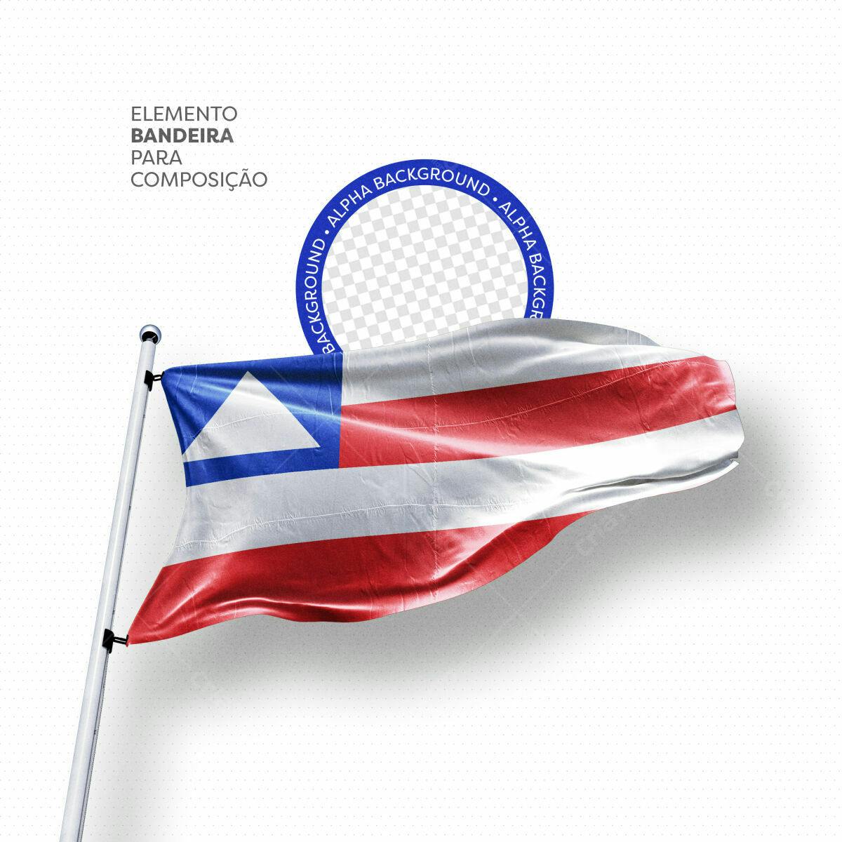 Elemento Bandeira PSD Editável para Mockups Patrióticos