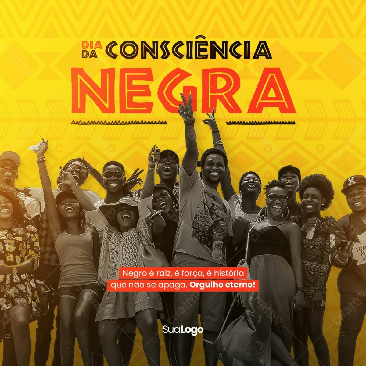 Flyer Dia da Consciência Negra PSD Editável