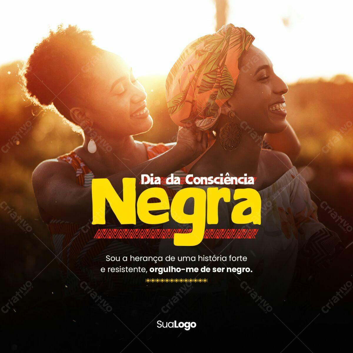 Post para Dia da Consciência Negra PSD Editável