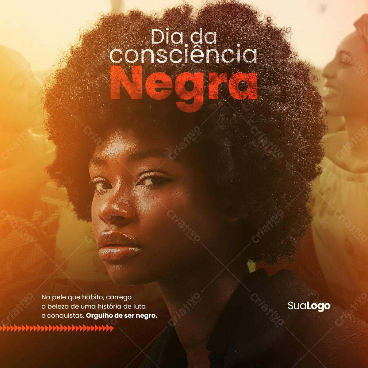 Post para Dia da Consciência Negra PSD Editável