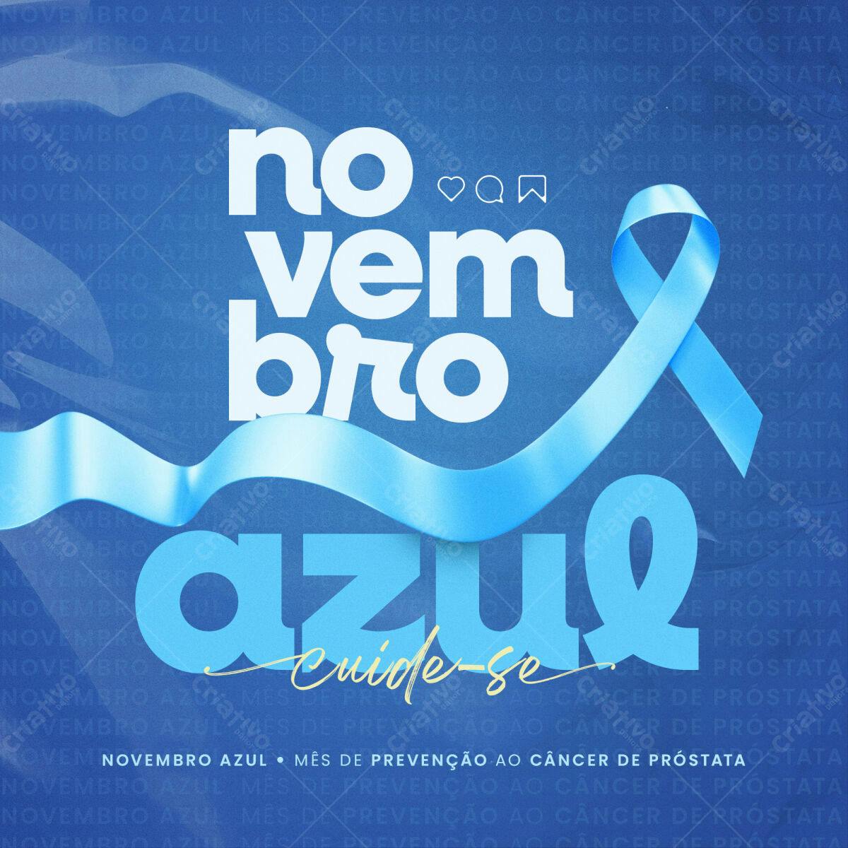 Flyer Novembro Azul PSD Editável