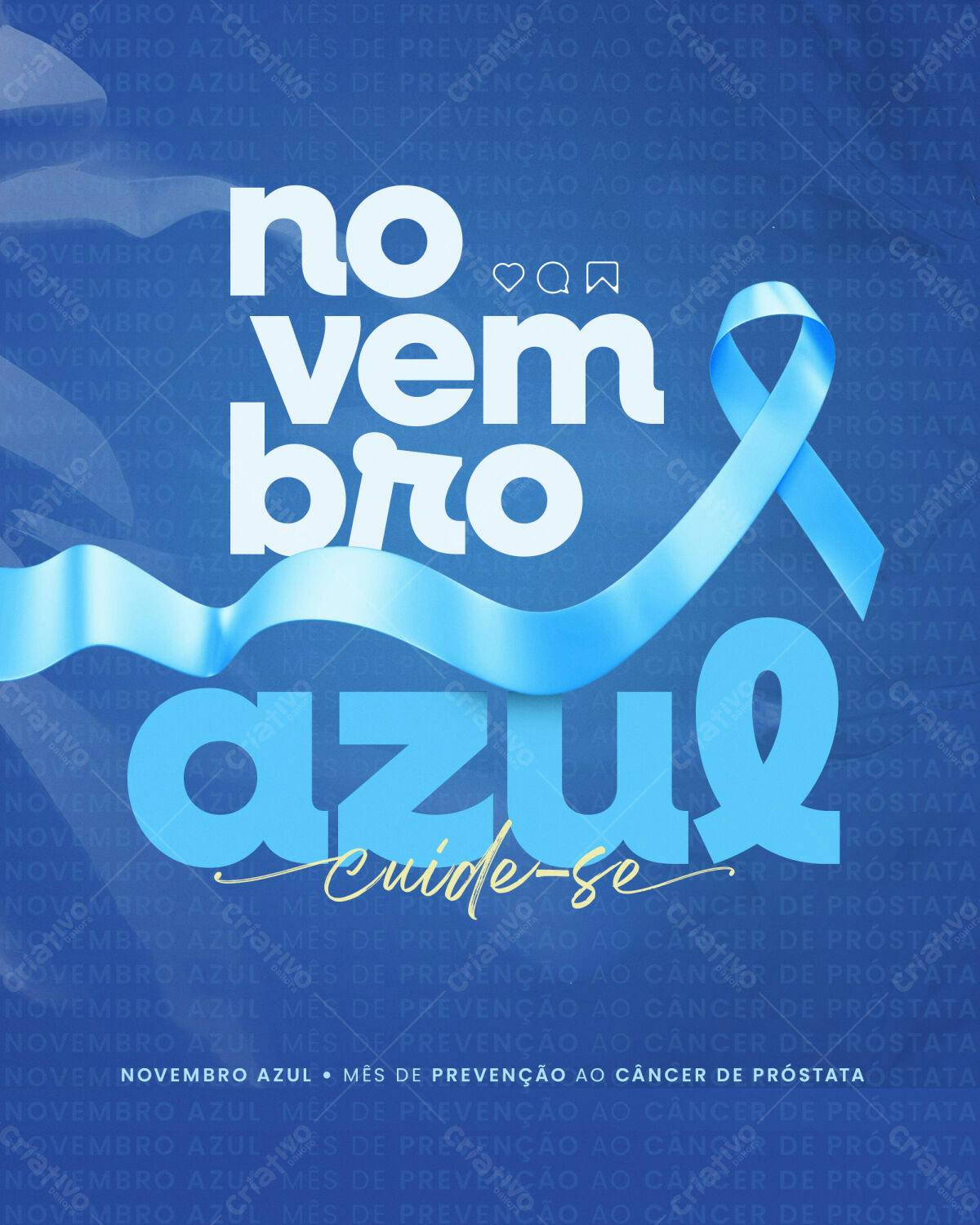 Flyer Novembro Azul PSD Editável
