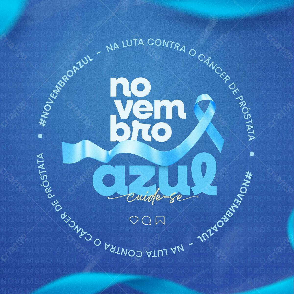 Flyer Novembro Azul PSD Editável