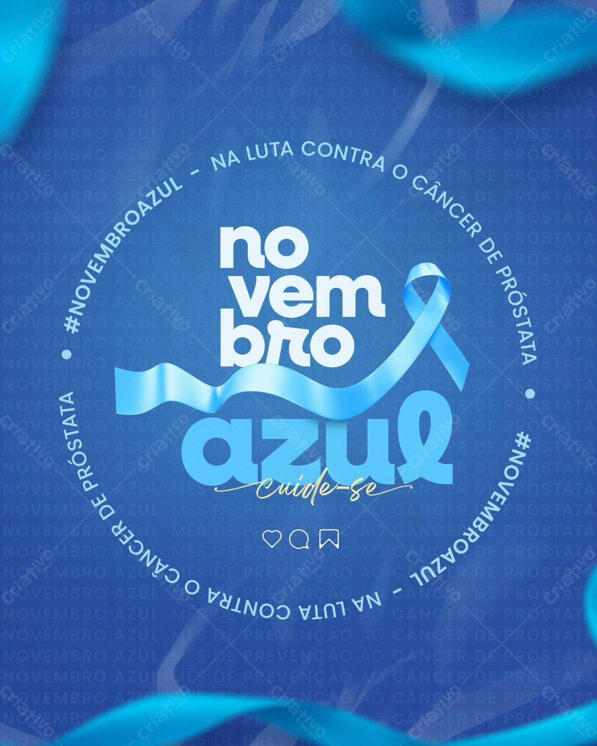 Flyer Novembro Azul PSD Editável