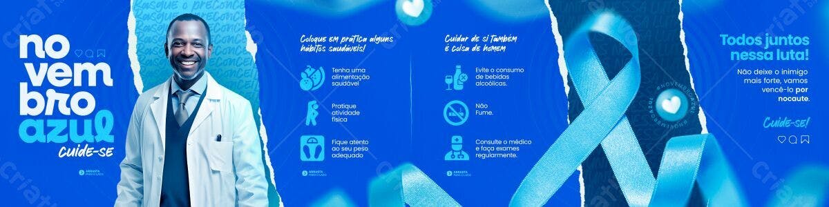 Banner Novembro Azul PSD Editável
