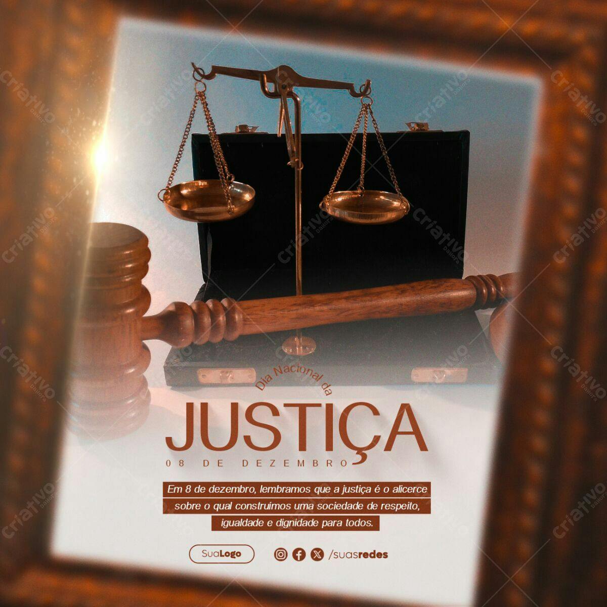 Flyer para o Dia Nacional da Justiça PSD Editável