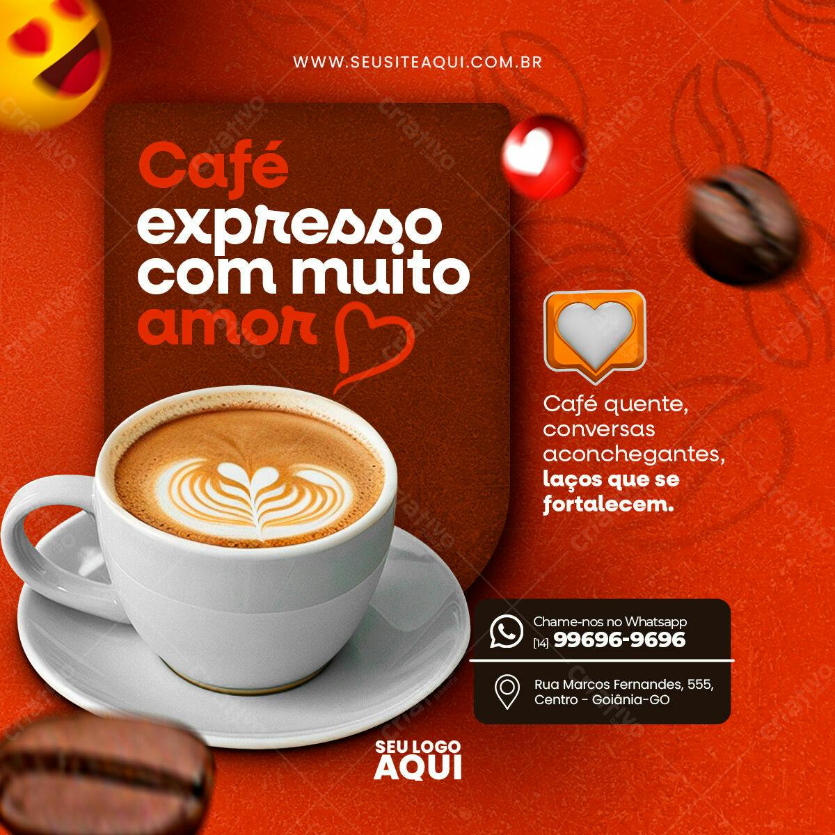 Post para Cafeteria PSD Editável