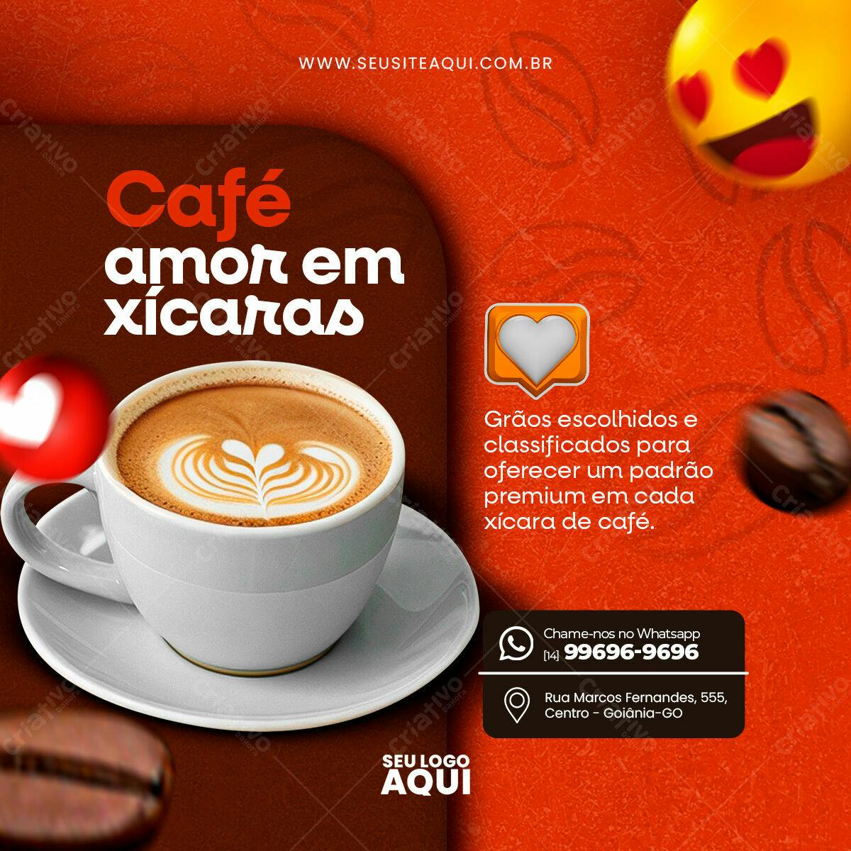 Postagem Instagram Café PSD Editável