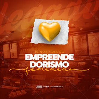 Feed dia do empreendedorismo feminino 19 de novembro parabéns