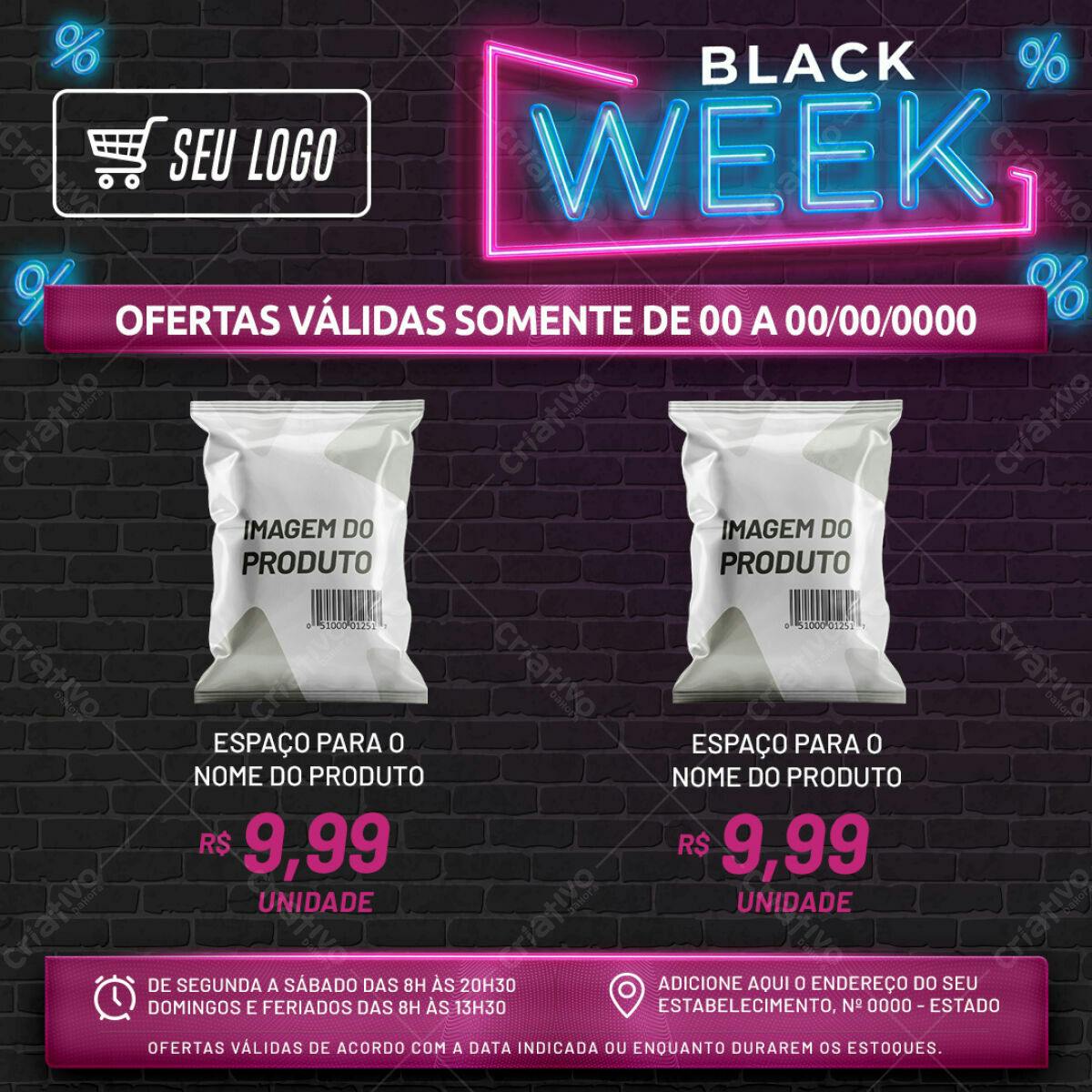 Flyer Black Week PSD Editável